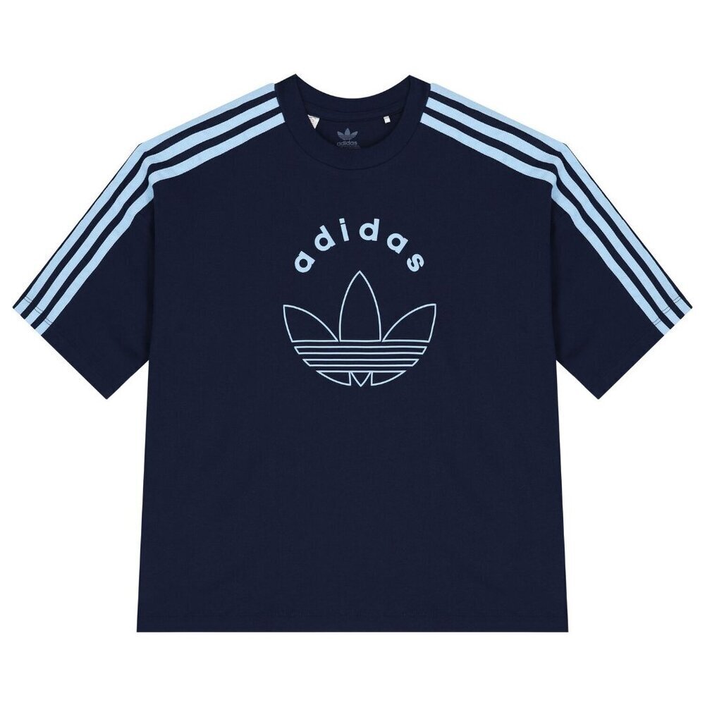 NWT UNISEX YOUTH SIZE LARGE ADIDAS TREFOIL BLUE T-SHIRT